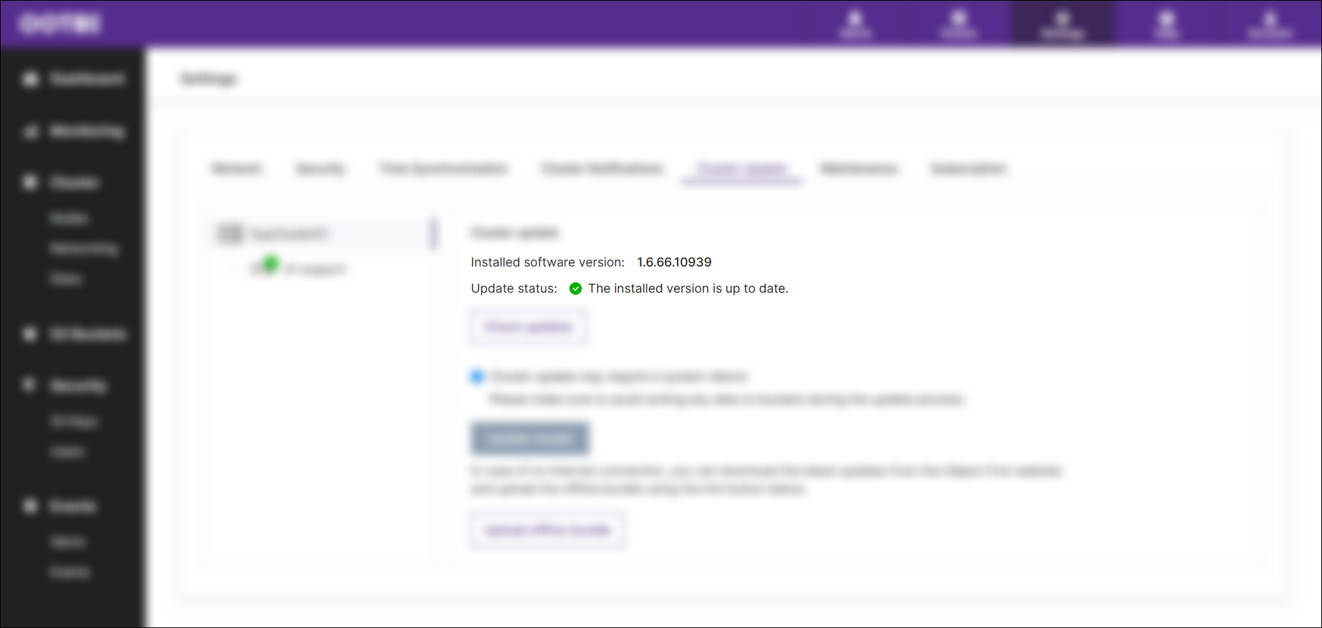 Review the release note and press Install updates