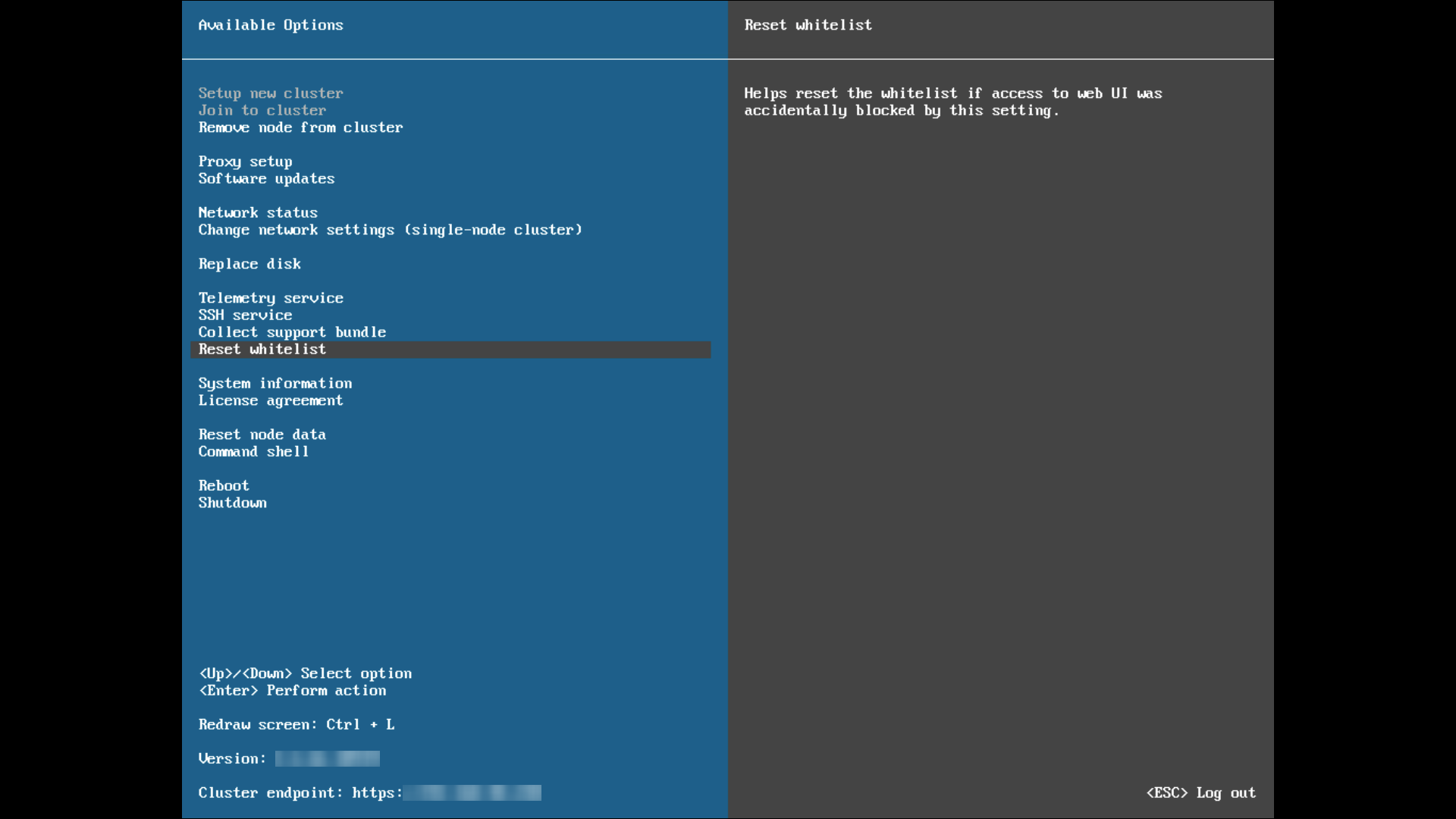 Reset whitelist helps to reset the whitelist.