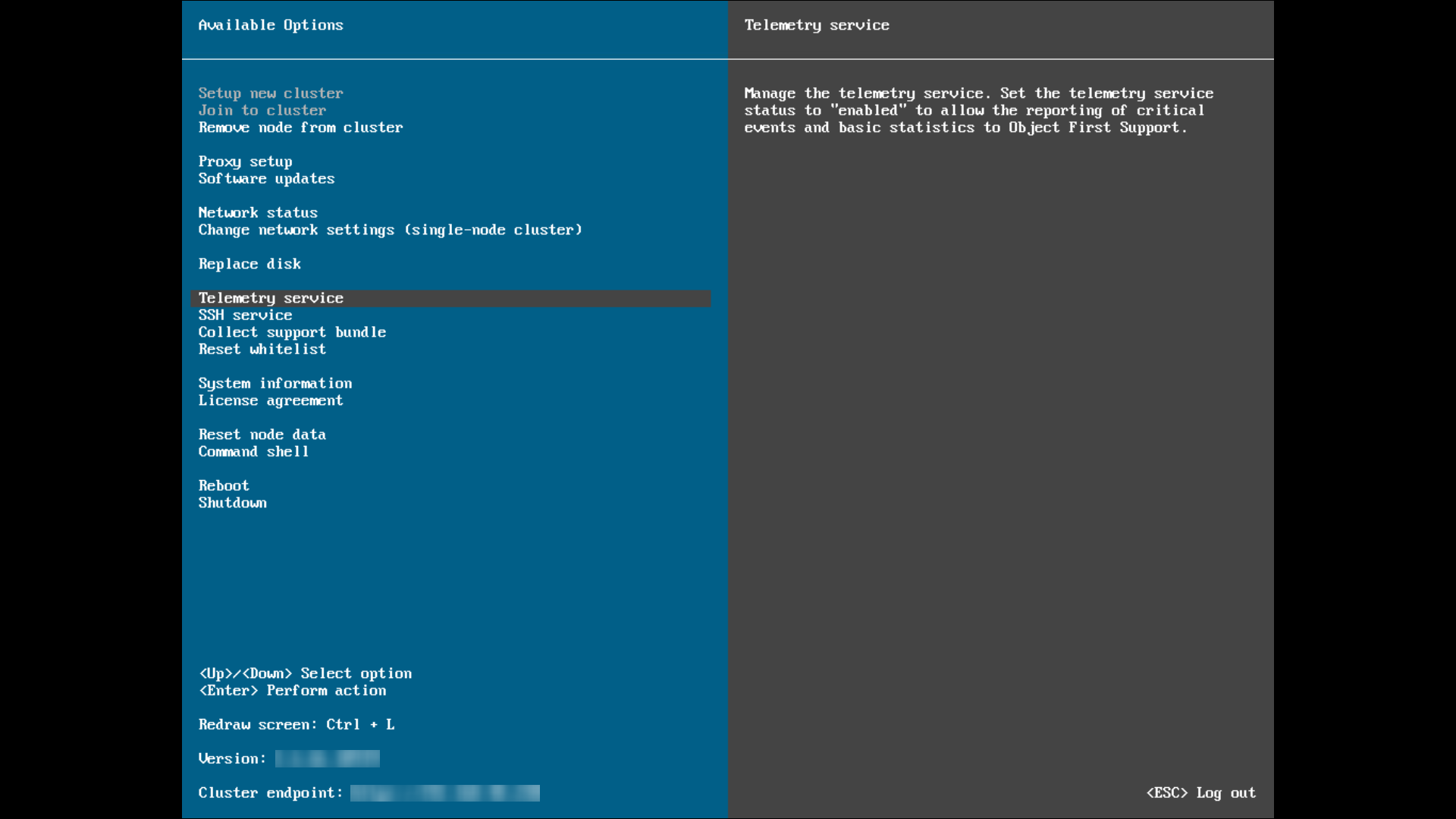 Enable Telemetry Press the spacebar to enable/disable Telemetry service and press Enter ...